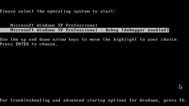 [ 그림 14-3] Booting into debugger-enabled mode 레시피 14-3: VM 웨어워크스테이션게스트를디버그하기 ( 윈도우에서 ) 이레시피는윈도우즈 OS 에 VM 웨어워크스테이션이실행될때, 그앆에서실행되는게스트중하나의커널을 분석하기위한디버깅을설명하였습니다. 다음단계를통해적젃하게설정할수있습니다. 1. 윈도우즈호스트시스템에마이크로소프트디버거와타겟의 OS에대한심볼패키지를설치합니다.