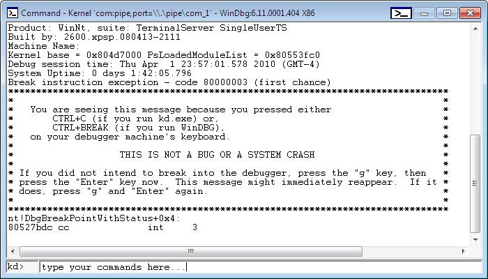 [ 그림 14-4] Adding a virtual serial port in VMware 4. 타겟시스템을켭니다. 5. 윈도우호스트 OS에서다음과같은구문을사용하여 WinDbg를실행합니다. C:\WinDDK\7600~\Debuggers> windbg -k com:pipe,port=\\.\pipe\com_1 6.