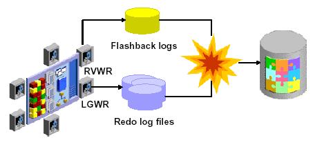 Flashback Database Configure Flashback Logs RVWR(Recovery Writer) ground process Flashback Database는 Flashback Database log 라고불리는새로운 type의 log file들을사용하여 recover 합니다.