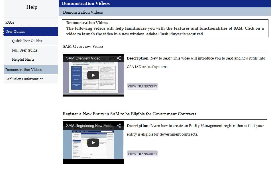 SAM Help 등록전 SAM Home Page 를방문하여 Help menu 에서일반적인질의, 응답,
