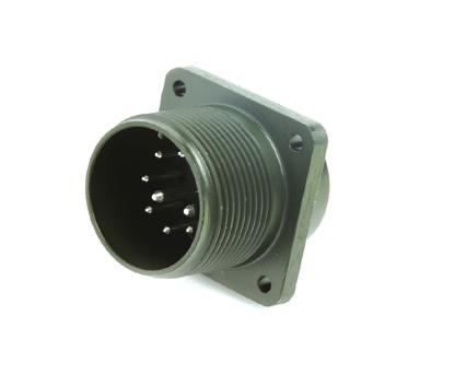 ox mounting Receptacle MS0 - Straigt Plug MS0-0 ngle Plug lass - Solid shell for general, non-environmental applications - With resilient insulator and integral clamp for cable strain relief - Same