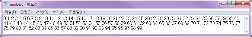 파일쓰기 int main() { ofstream os{ "numbers.txt" ; if (!