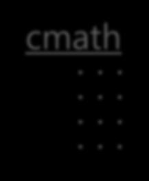 C++ 프로그램의소스파일 선행처리의예 : 헤더파일삽입 1 2 3 4 5 6 7 8 9 string cmath // 첫번째프로그램 iostream