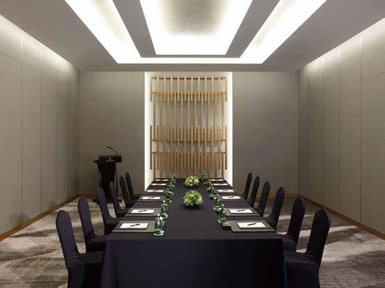 event. The vertical design gives the room a sense of scale beyond its actual proportions and a posh sensibility.
