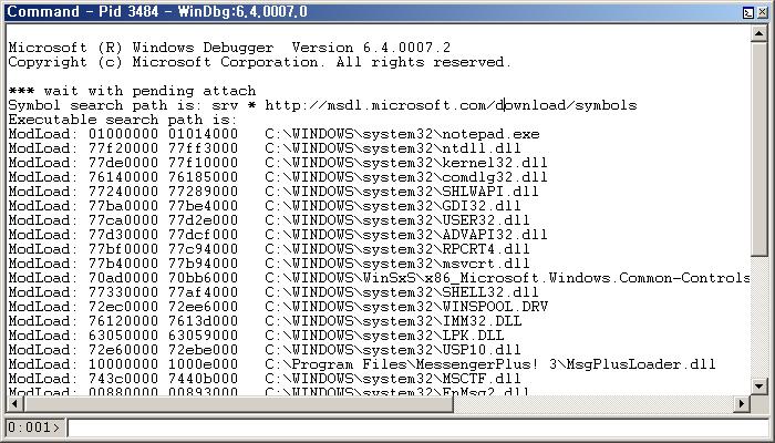 Windbg 를설치하게되면 C:\Program Files\Debugging Tools for Windows