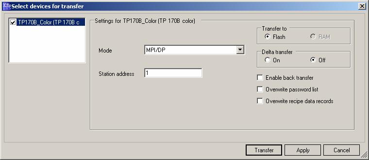 연습문제 8: TP170B 로 WinCC flexible 프로젝트의전송 File: PRO1_09E.