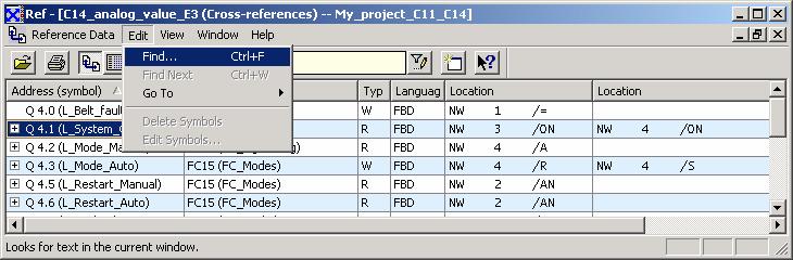 Reference Data ( 레퍼런스데이터 ) 에서의찾기기능 File: PRO1_15E.