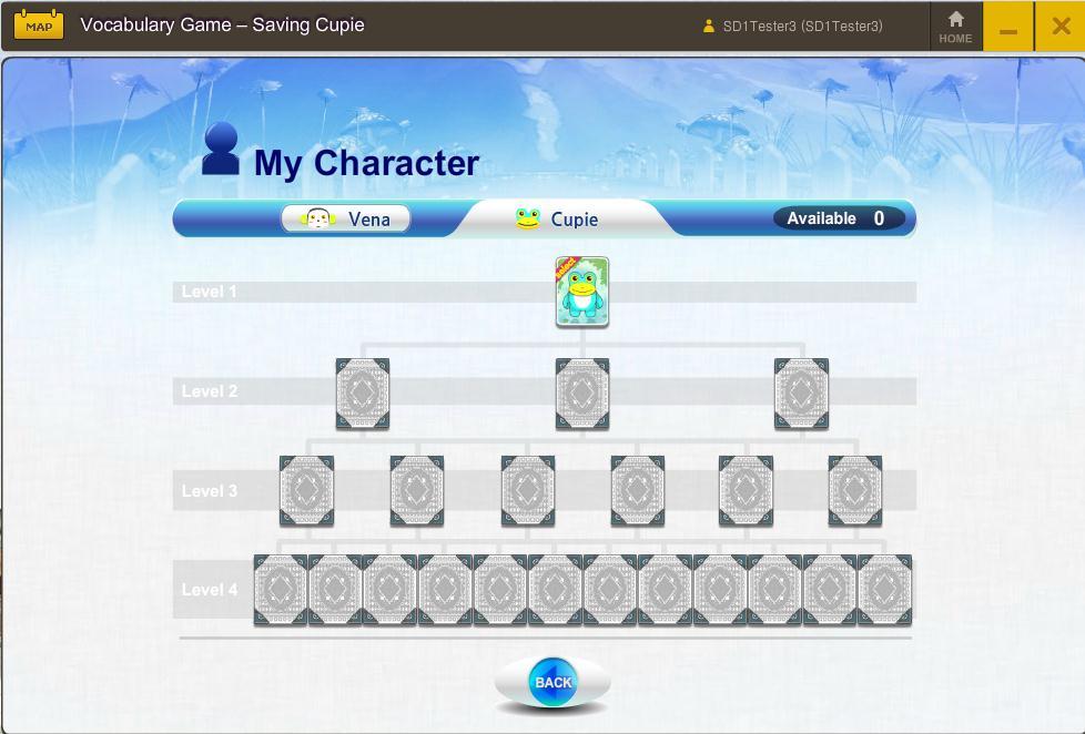 캐릭터선택 Level 에따라진화한 Character 카드를선택할수있습니다.