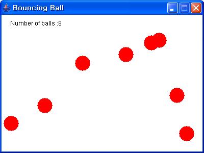 Java 의정석定石 2 판 - 연습문제풀이 427 // run() class Ball { int x = 100; int y = 100; static final int SIZE = 30; final int SPEED = 5; int xstep = SPEED; int ystep = SPEED; Ball(int