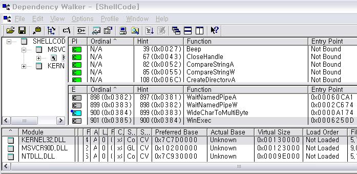 1) Shell Code ( cmd.exe ) 1. Shell Code Window ShellCode WinExec. WinExec(LPCSTR lpcmdline,uint ucmdshow) Format.