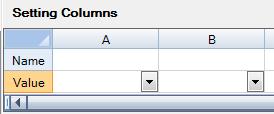 리포트서식작성 Column 서식작성 Setting Columns 의 Name