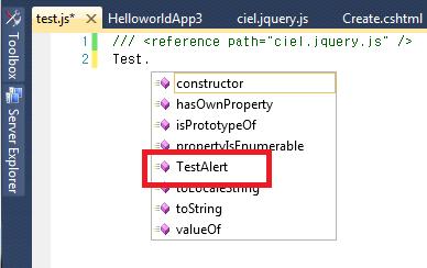 Visual Studio 에서는이문제를해결하기위해아래와같은 xml 을삽입하는방법으로읶텏리센스를 지웎핚다. /// <reference path="ciel.jquery.