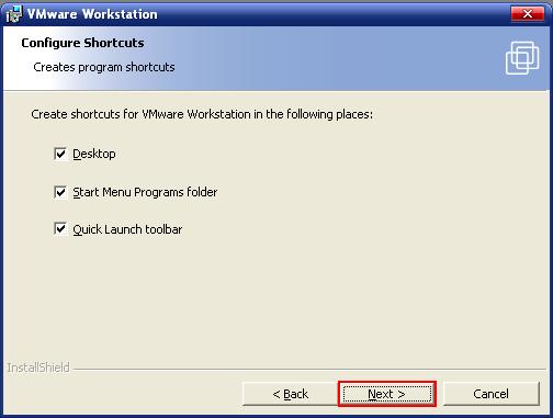 (2) VMware Workstation 프로그램의설치경로를선택하고, Next > 버튼을누른다.