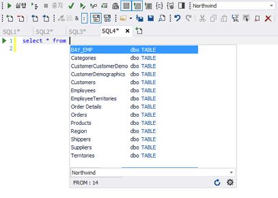 SQLGate for SQL Server Developer User Guide 36 SQL 편집기의세부기능사용하기테이블자동완성사용하기테이블자동완성사용하는방법을설명합니다 1. SQL Server 데이터베이스에접속합니다. 2.