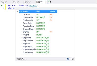 SQL Server 데이터베이스에접속합니다. 2. 주메뉴파일 > 새로만들기 >SQL 편집기를실행합니다.