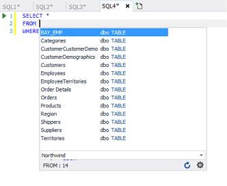SQLGate for SQL Server Developer User Guide 38 코드자동완성사용하기코드자동완성기능을설명합니다. 1. SQL Server 데이터베이스에접속합니다. 2. 주메뉴파일 > 새로만들기 >SQL 편집기를실행합니다.