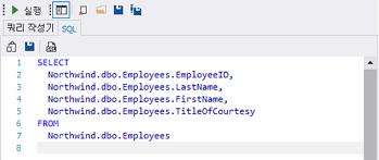 SQLGate for SQL Server Developer User Guide 76 4. 개체패널에서필요한테이블들을선택한후에쿼리작성기창에끌어서놓기를합니다.