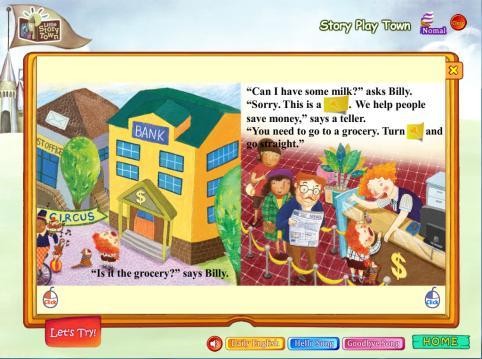 Level 4-8 Where Is the Grocery? Lesson Plan: Week 1 Day 3 Presentation & Application [14 분 ] 1. Story Play Town (Part I) * 먼저 sight word card 를한장씩앞으로넘겨보여주며각단어를듣고따라하게한다. T: Let's practice sight words.