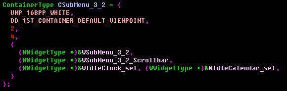 Example ( Set Clock ) CONTAINER & WIDGET WSubMenu_3_2