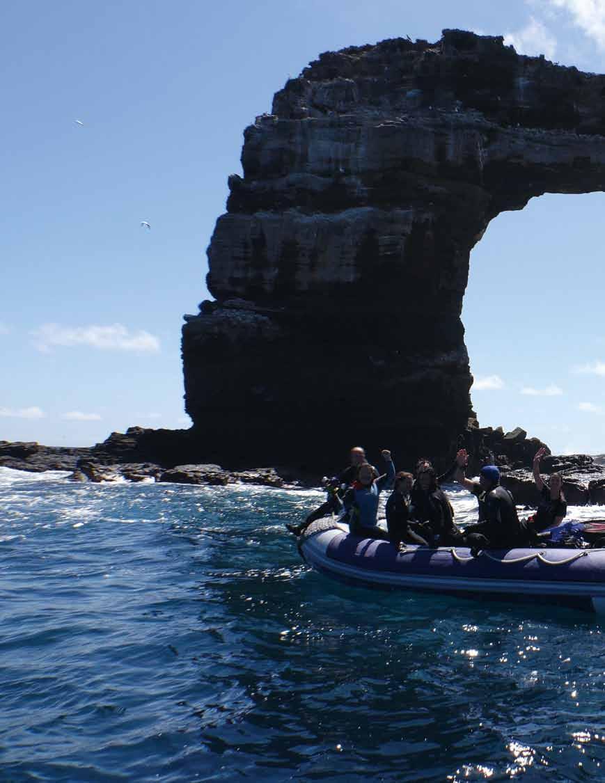 Diving Tour 다이버들의꿈의여행지갈라파고스제도 갈라파고스제도는다윈의 진화론 의기반이된곳으로, 섬대부분이국립공원으로지정되어있다. 침식된화산의수중에는믿을수없이많은산호와물고기들이번식하고있다.