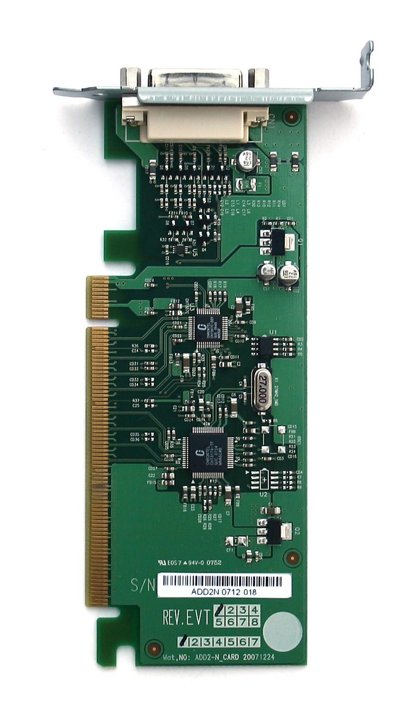 NXE- ADD2-DCL 제품기능의요약 UXGA 해상도지원 (1600x1200) 디지털모니터및아날로그모니터지원 PCI-Express slot을이용한손쉬운 Display 확장성 (SDVO Interface이용 ) Low-Profile type 적용으로인한기구높이최소화 제품의특징 DVI-I Connector를이용한
