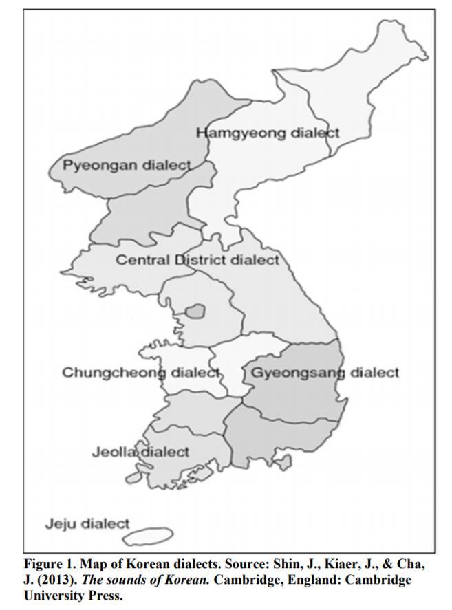 DIALECT OVERVIEW There are seven Korean dialects Hamgyeong ( 함경 ) [NK] Northwestern ( 평안 )