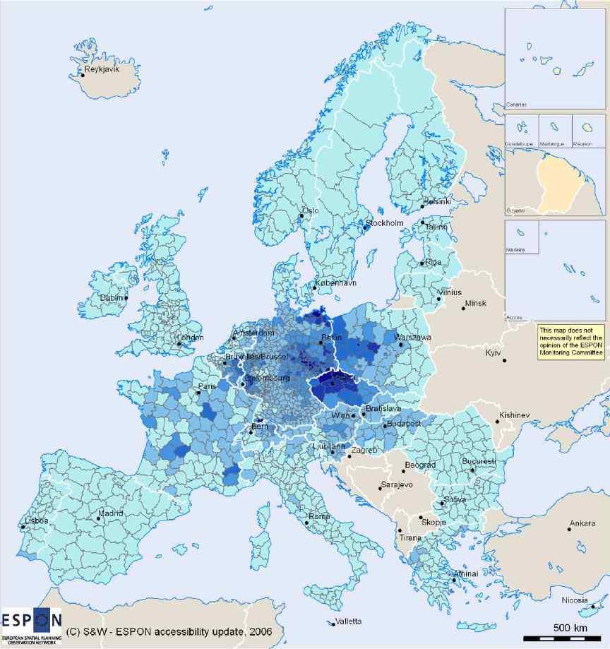 에의해향상된도로망접근도 ( 우 ) 자료 : EU. 2006. Territory Matters for Competitiveness and Cohesion.