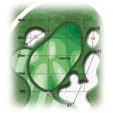 오른쪽 Fairway 지역은넓고 Tee Shot 을관대히받아들이는반면왼쪽의 Fairway 는 Bunker 와 Lake 의장벽에둘러싸여있다.