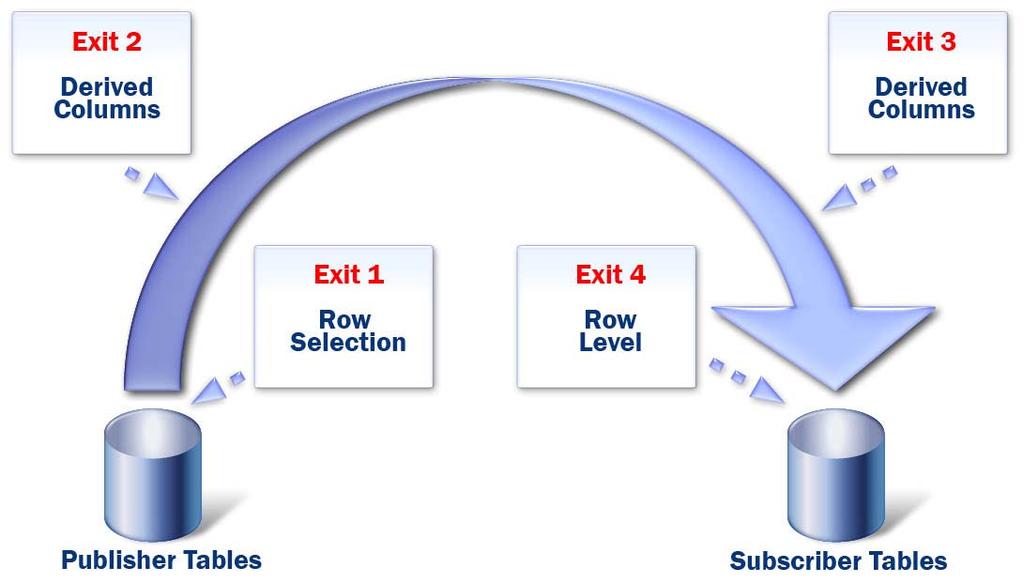 DataMirror 제품 Customizing 기능 User Exit 기능을이용해서타겟데이터적용시점에다양한변환기능을구현할수있습니다.