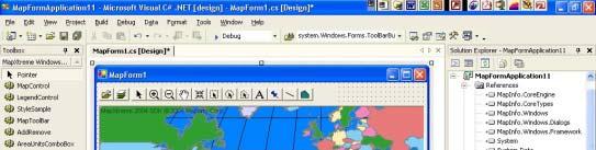 서버 GIS: MapInfo 소프트웨어 Map Xtreme