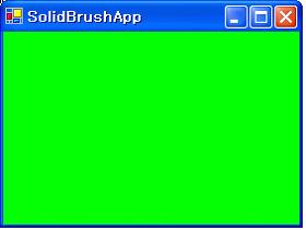 단색으로된브러시객체를위한클래스 생성자 SolidBrush b = new SolidBrush(Color c); 예제 SolidBrush b =