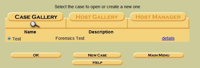 Creating Case: Test Case directory (/home/administrator/evi/test/) created Configuration file (/home/administrator/evi/test/case.aut) created We must now create a host for this case.
