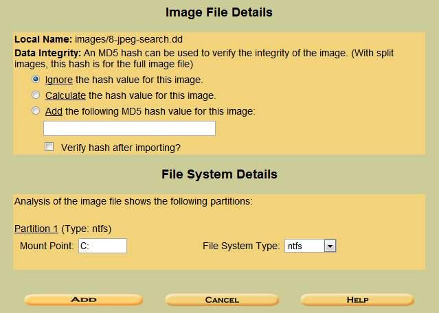 Type : 이미지파일이어떤것의이미지인지를선택하는필드로디스크이미지라면 Disk 라디오버튼을, 파일시스템이라면 Partition 라디오버튼을클릭하면된다.