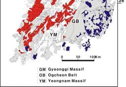 Batholith ( 저반 ) : plutonic bodies having map area of 100 km 2 and more.