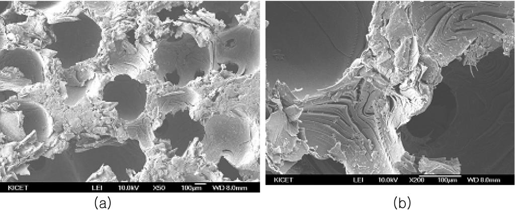 SiC가 코팅된 그라파이트 Fam의 제조 및 특성 분석 63.. Preceramic plymer를 이용한 코팅 실험 Graphite fam은 400 C 부근에서 공기 중에서 산화가 일어나기 때문에 물리적 특성이 감소하는 단점을 가지고 있다.
