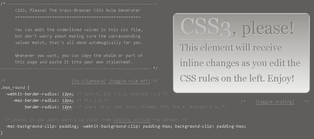 9. CSS3 참고사이트 CSS3 에서새로추가된태그들을직접적용해볼수있는샘플코드들을아래사이트들을통해쉽게구할수있다. http://css3please.