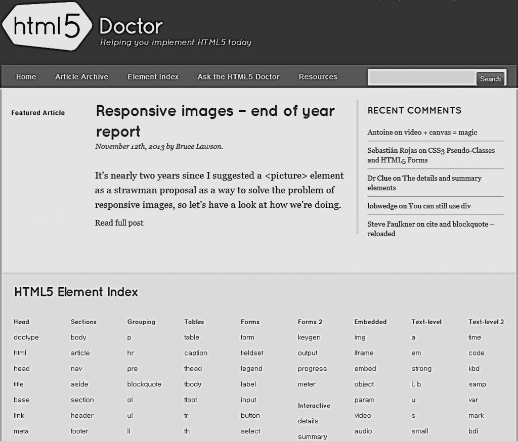 HTML5 Doctor - http html5doctor com HTML5 - http //webstandards or kr/html5 HTML5 - http //www sqler com/phtml5 HTML5 Demos and Examples - http //html5demos