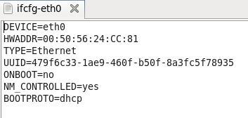 네트워크설정 - 파일 열기 파일시스템 etc sysconfig network-script ifcfg-eth0 - 수정 ( 대소문자, 공백주의 ) -