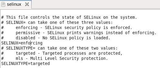 불필요한서비스및보안기능해제 (selinux 비활성화 ) - gedit