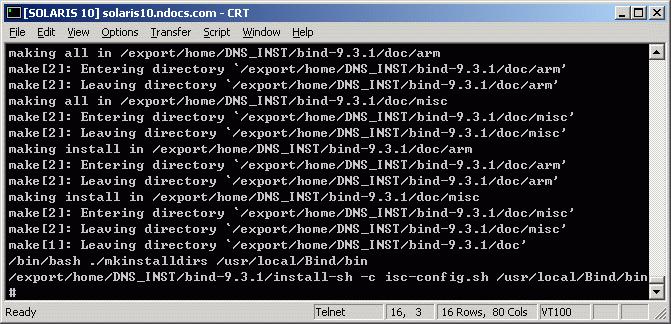 # make install Bind Source 디렉터리에서 make 명령을실행하여설치환경을정의한 Bind 의 Compile 을 완료후 Bind 을설치하기위하여설치실행명령인 make install 명령을실행한다.