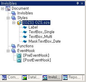 OZ Application Designer User's Guide Step 3. Label1, Label2, Label3 'Style' 'OZS.Label'. TextBox1 'Style' 'OZS.
