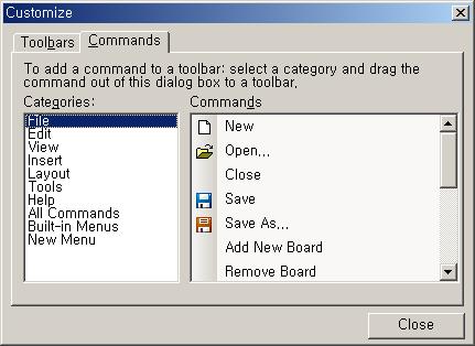 Designer,. - Commands.