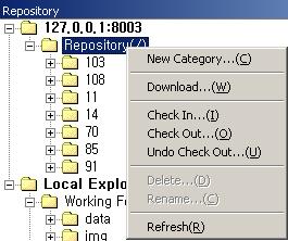 OZ Application Designer User's Guide RepositoryServer Open Repository Close Repository ServerList.
