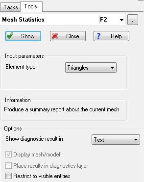 Mesh statistics 의개선 Mesh statistics 에서 model mesh type 독립적으로바뀜.