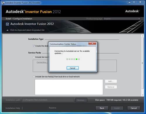 Inventor FUSION 과의상호호환성 Inventor Fusion 2012 installer on DVD SP1 과함께인스톨 Inventor Fusion 2012