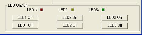 LED On/Off 테스트아래의그림은송신쪽에서 LED1~3 의 On/Off