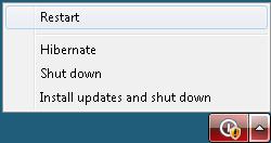 Start( 시작 ), Windows Security(Windows 보안 ), Power Menu( 전원메뉴 ), Shut down( 종료 ) 의순서대로선택하여 HP Moonshot 서버를정상적으로종료할수있습니다.