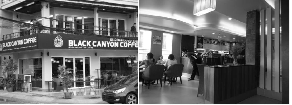 라오스 2 블랙캐년 (Black Canyon) 업체명 블랙캐년 (Black Canyon) - 태국에 190여개가넘는매장을보유 프랜차이즈규모 - 태국, 싱가포르, 말레이시아, 인도네시아, 미얀마, 두바이, 캄보디아, 라오스등 8개국진출 취급품목 커피및음료, 태국음식, 서양음식등 본사 Black Canyon ( 태국 ) 수입업체 The Khouanchay
