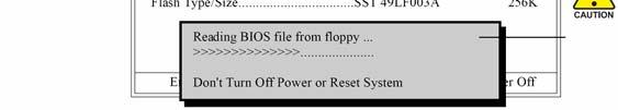 현재의 BIOS 를백업하려면, Save BIOS to Floppy 항목을 1 단계로시작하십시오. 2. 업데이트하려는 BIOS 파일로이동하고 Enter 키를누르십시오. 이예문에서는, 플로피디스크에 BIOS 파일을한개만다운로드받았기때문에 BIOS 파일 8GE800.