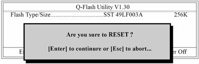 BIOS 업데이트과정이완료되면, 아무키나눌러서 Q- Flash 메뉴로되돌아가십시오. Italiano 5.